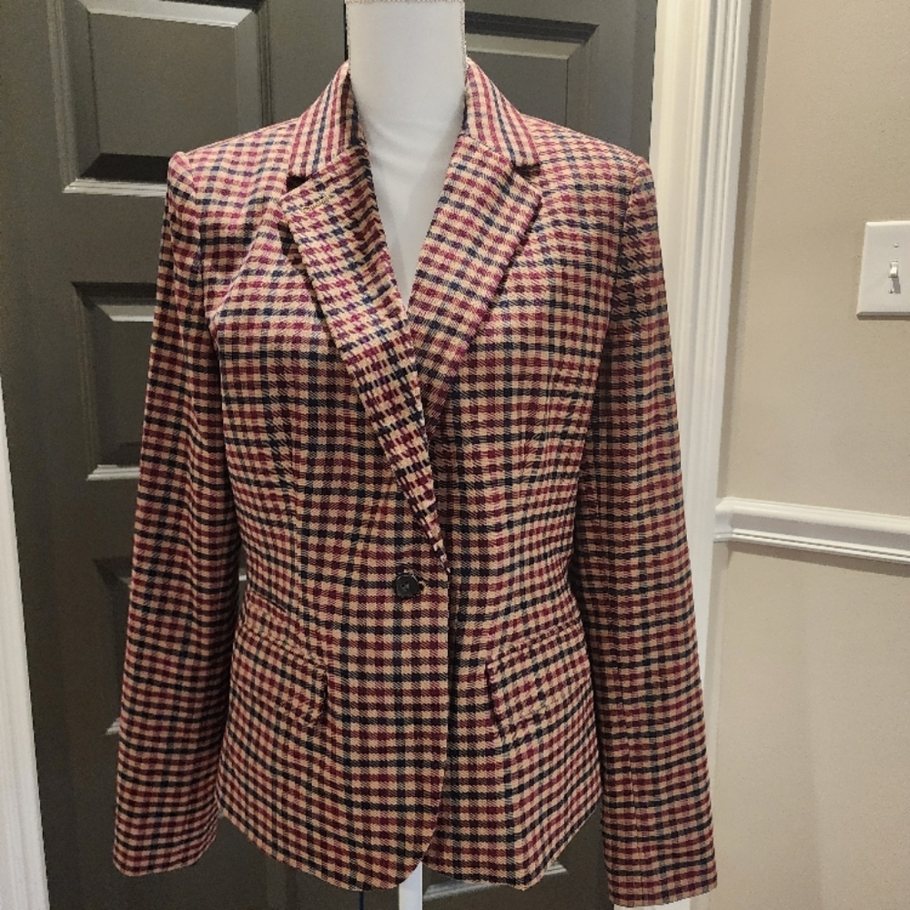 Multicolor Plaid Blazer